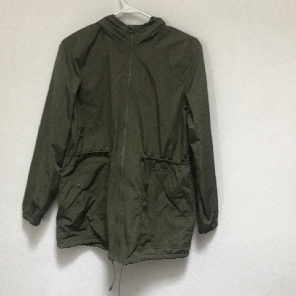 olive old navy rain jacket